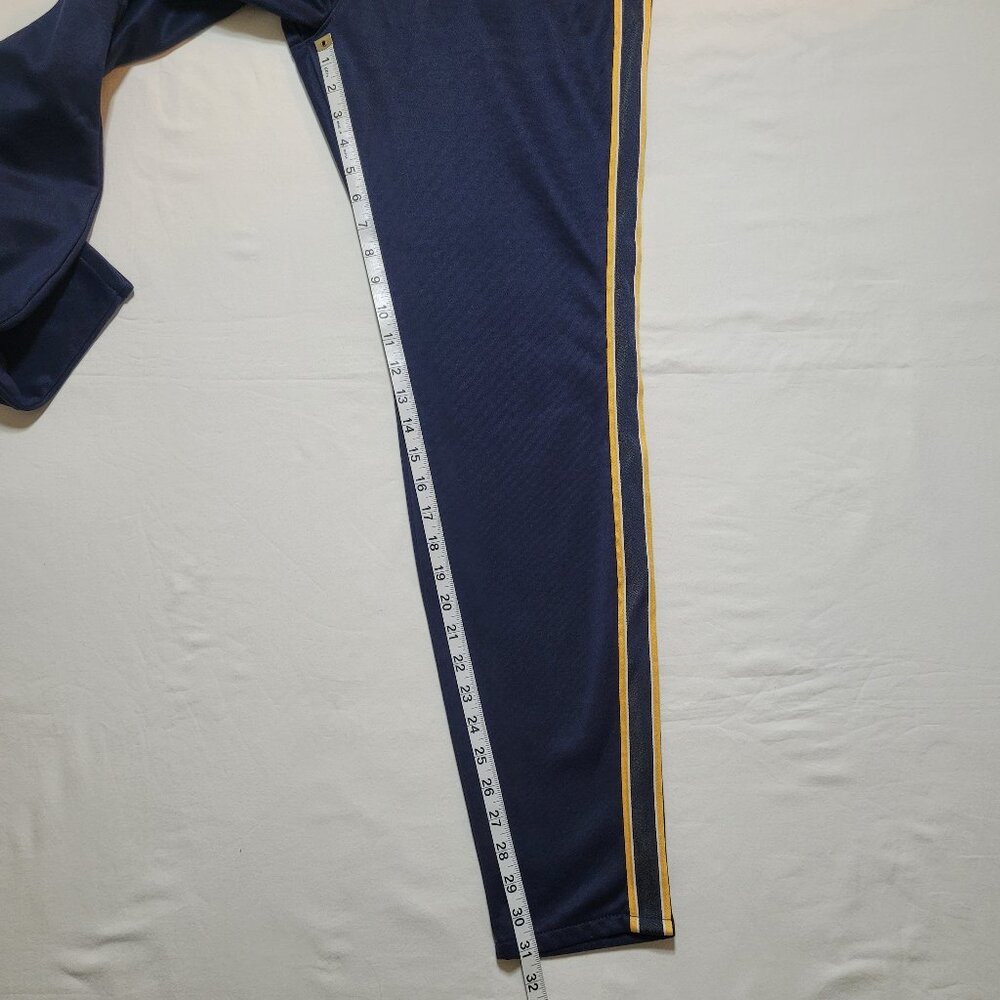 Hollister Mens Navy Track Pants Yellow Side Stripe Athletic Joggers Large Y2K - Picture 7 of 9